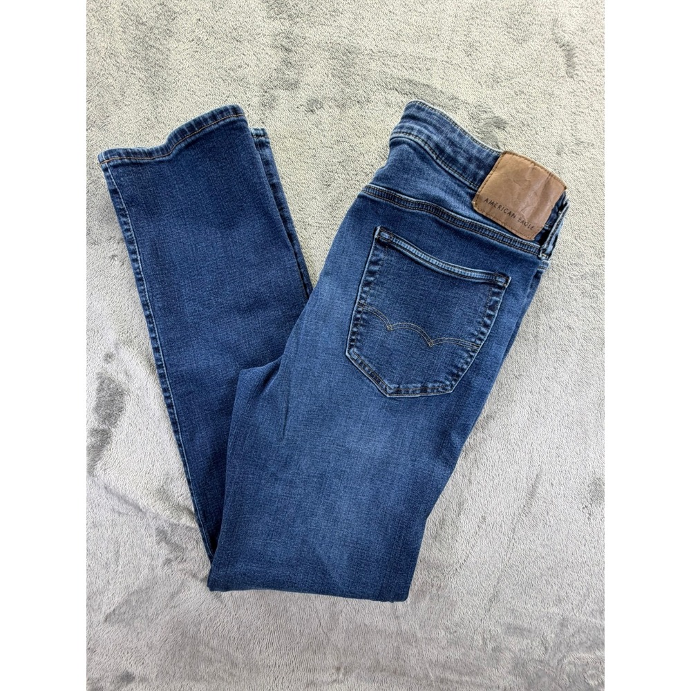 American Eagle Airflex+ Mens 36x36 Medium Wash Slim Straight Leg Denim Jeans